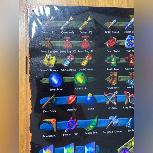 The Legend of Zelda Ocarina of Time - Complete Inventory - Metal Sign - 🌲 🗡️ - Picture 5 of 12